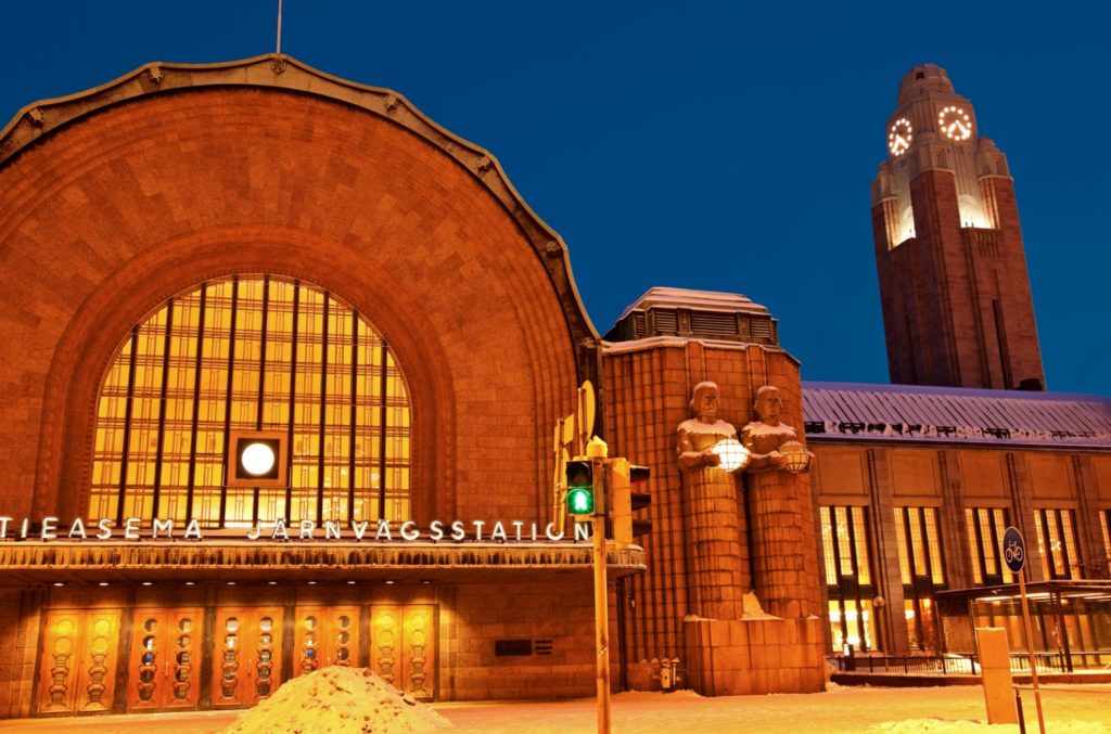 La gare d'Helsinki, Finlande