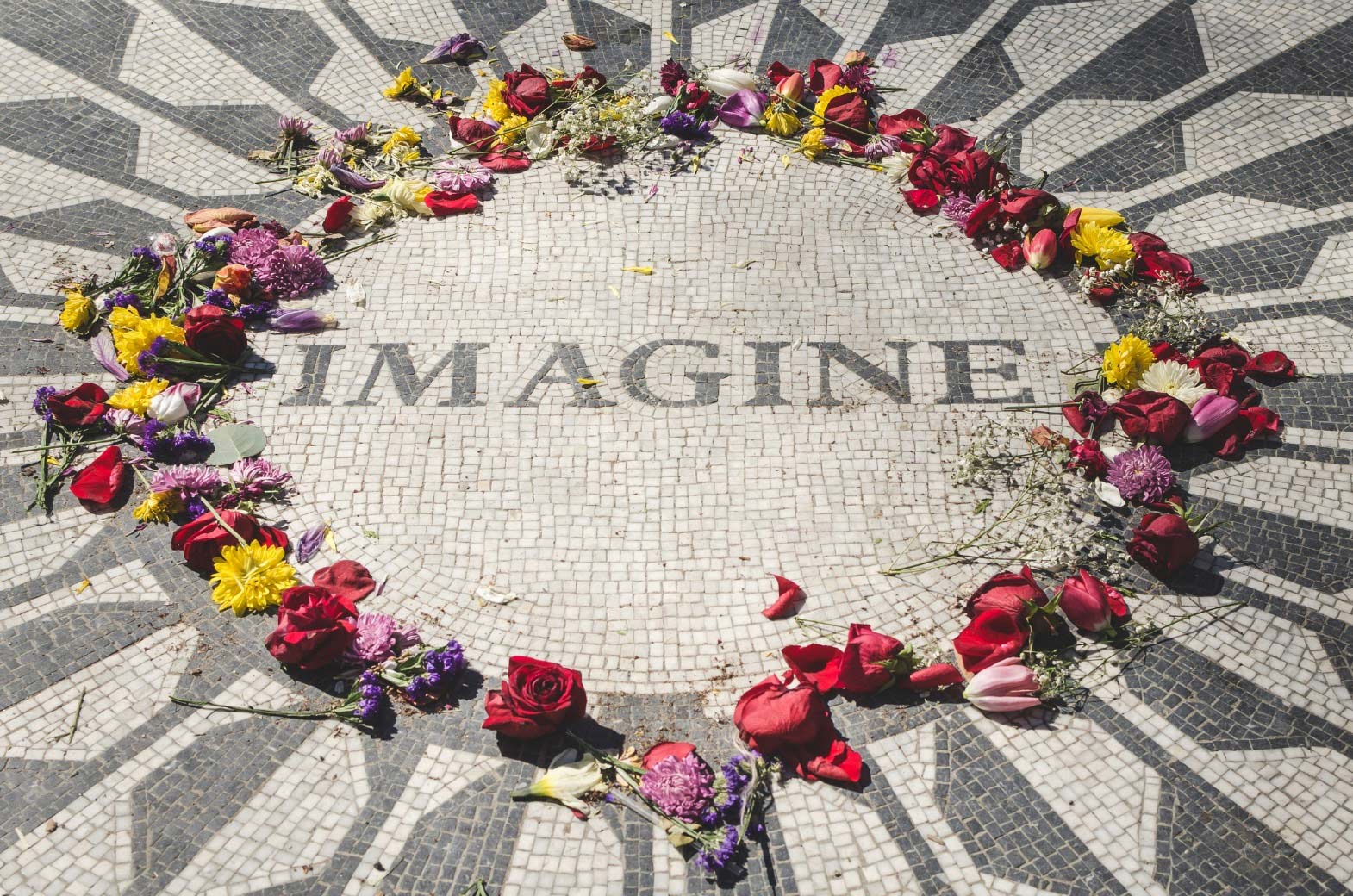 Mémorial John Lennon à Strawberry Fields, NY